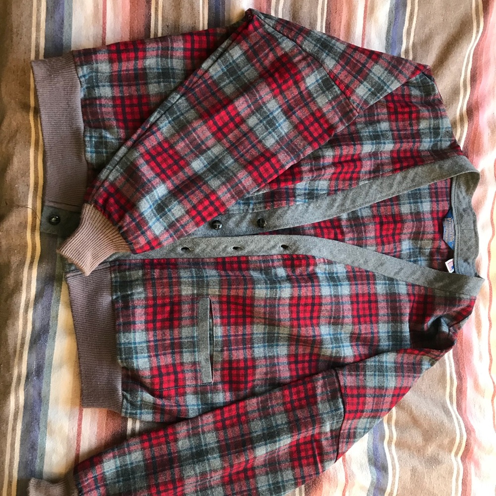 Pendleton flannel cardigan